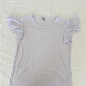Counterparts  Light Lavender Ruffled Short Sleeve T-Shirt